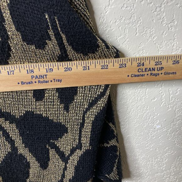 Vintage Jane Adams Sweater Womens Size XL? See Measurements Floral Metallic Gold - Picture 10 of 13
